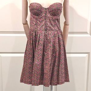 PINK floral corset dress | Small